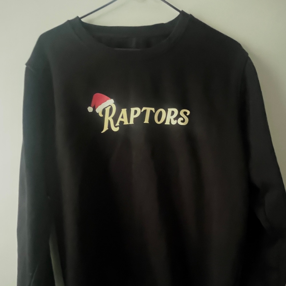 Peace collective Black Crewneck Sweater with Raptors Logo